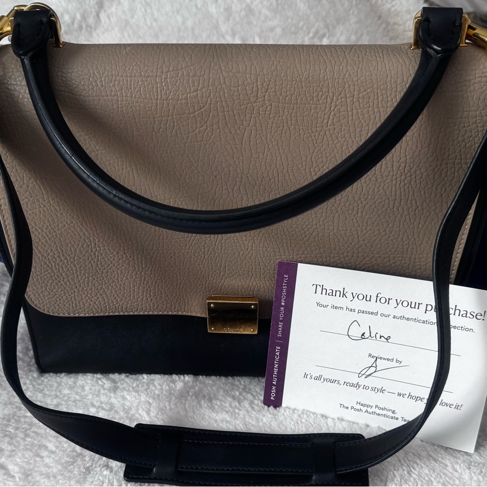 Celine Tan and Black Travel Bag